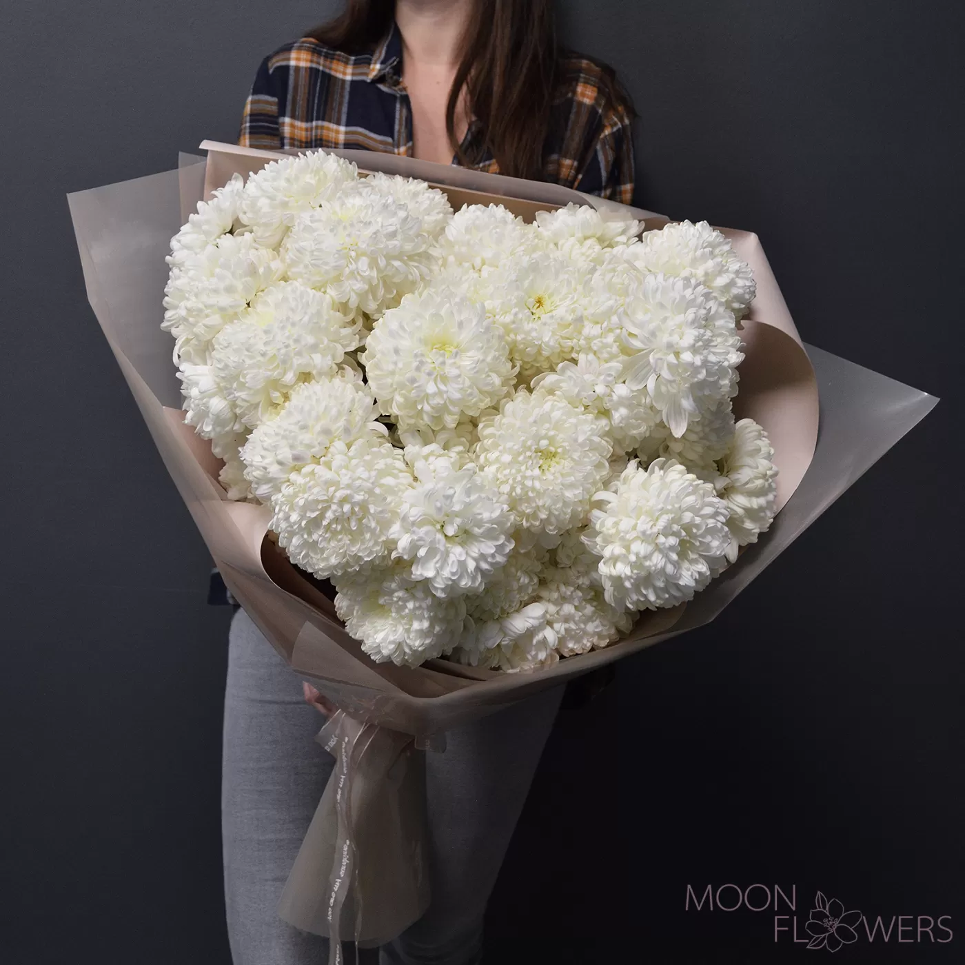 Buchet de crizanteme albe