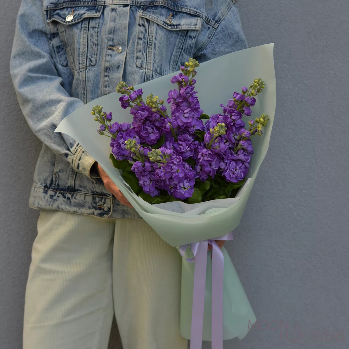 Bouquet of purple mattiola
