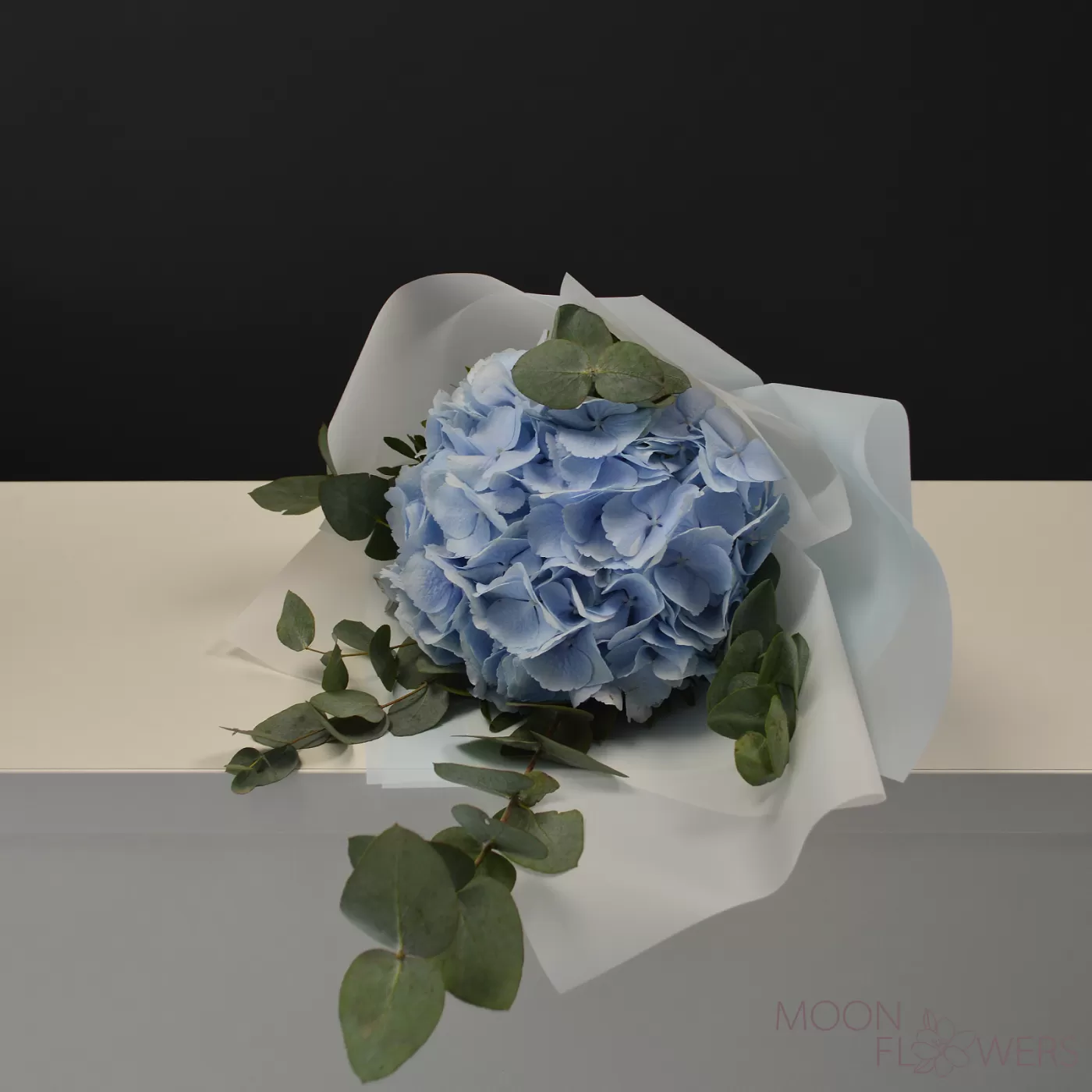 Bouquet of light blue hydrangea