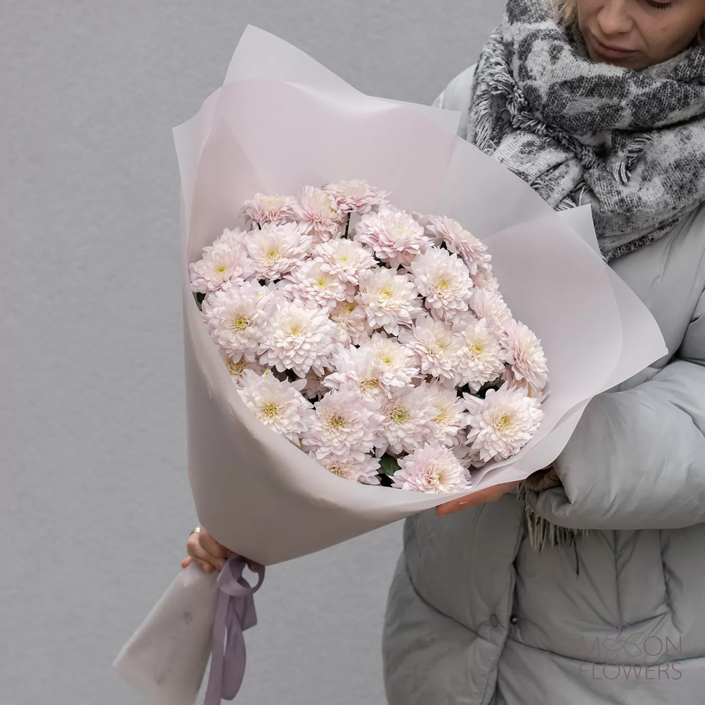 Bouquet of pink Dutch chrysanthemum