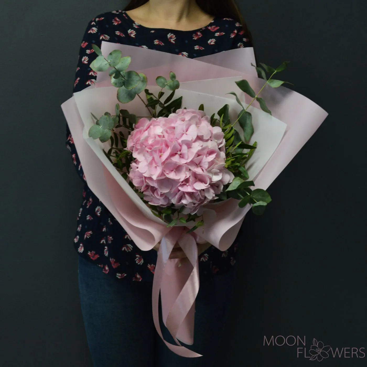 Bouquet of pink hydrangea