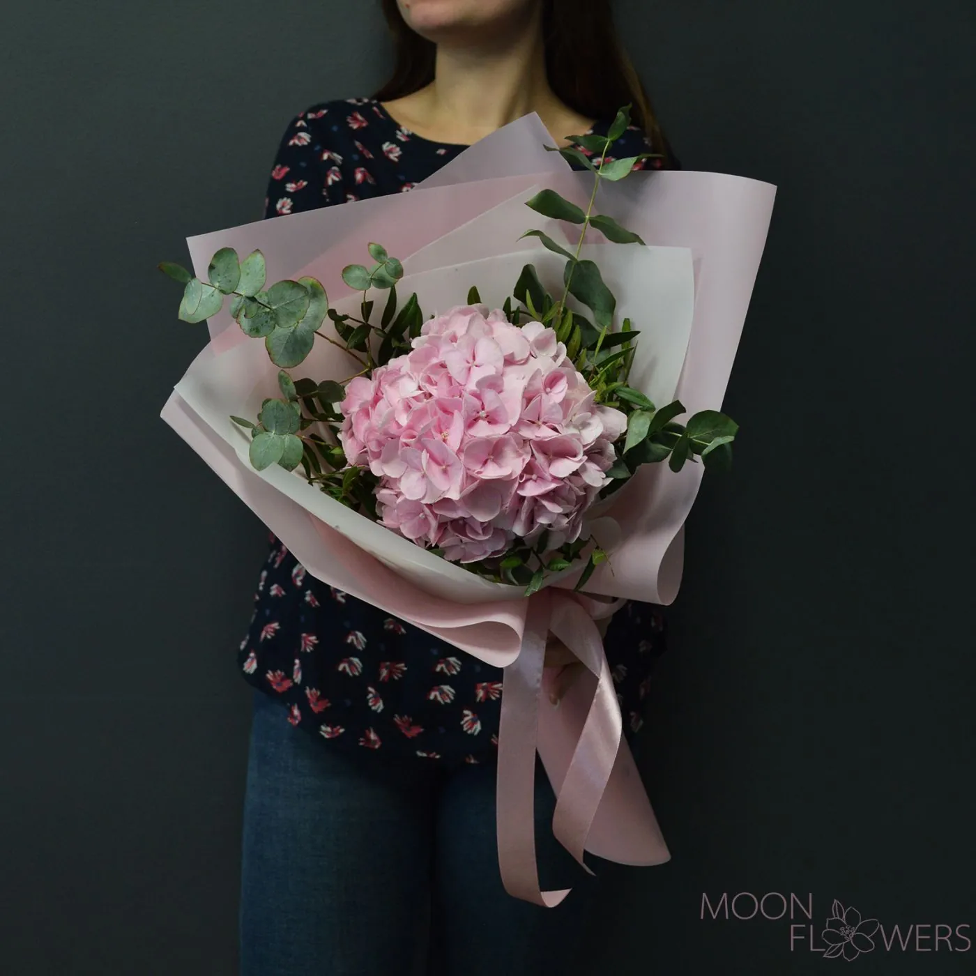 Bouquet of pink hydrangea