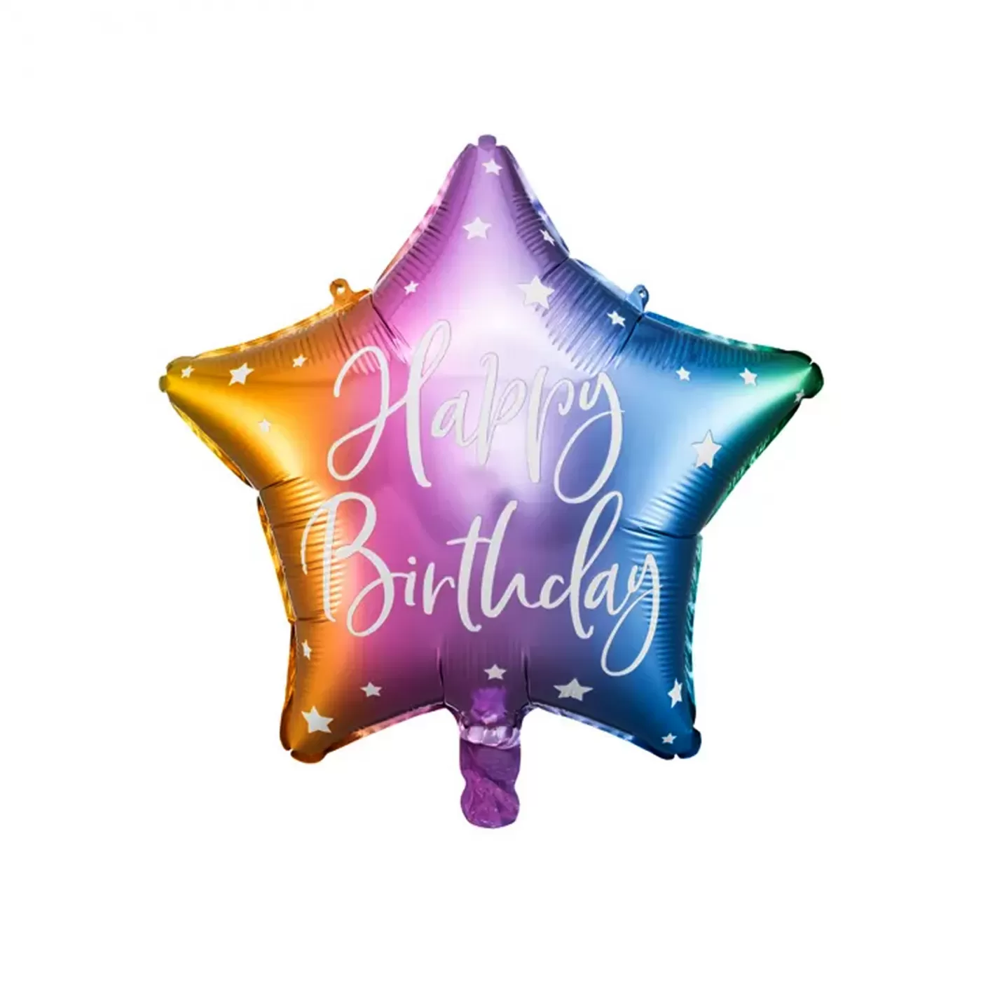 Фольгированная звезда "Happy Birthday" (разноцветная)