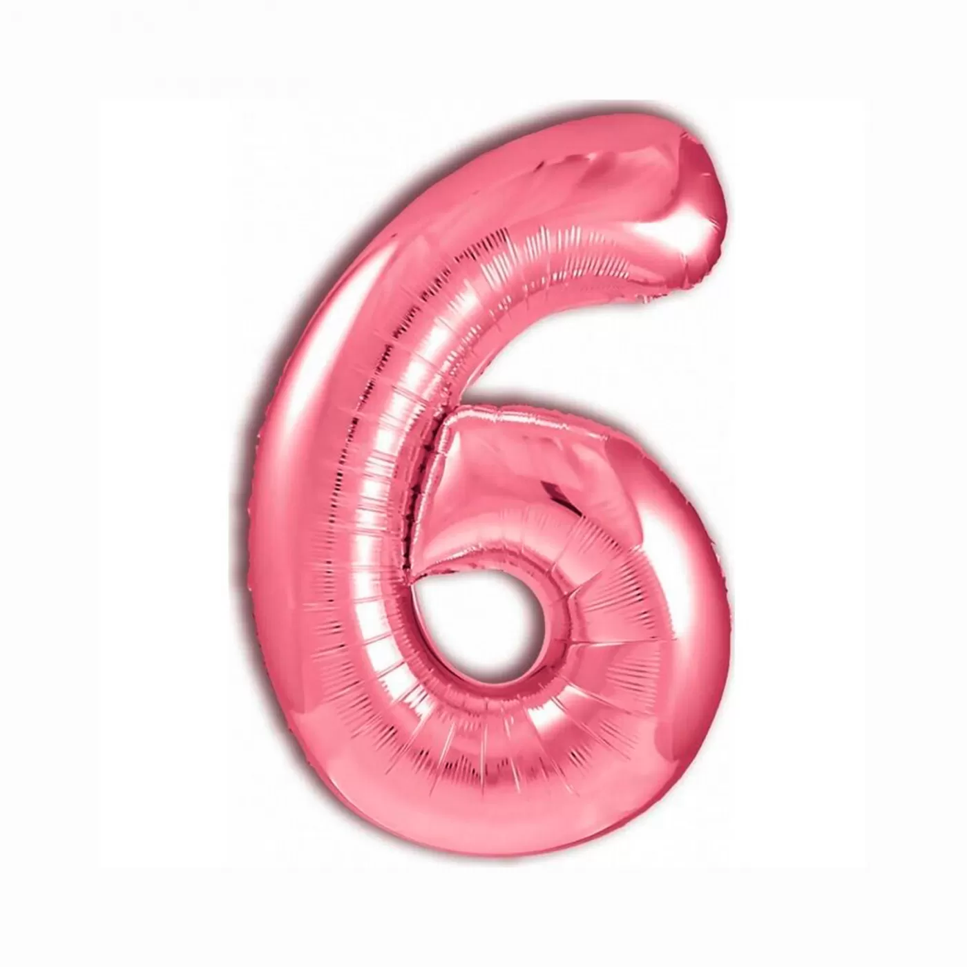 Фольгированный шар "6" розовый