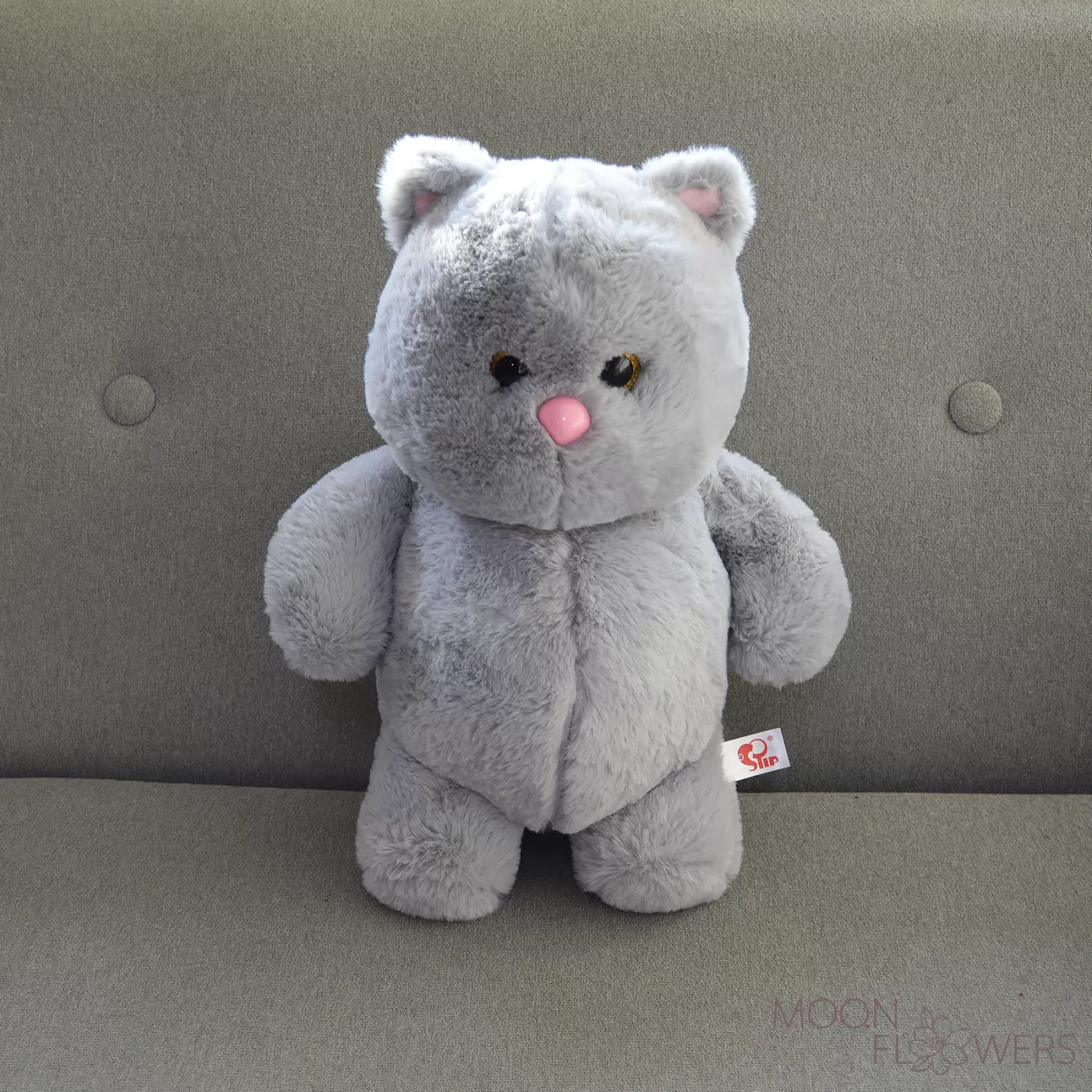 Gray pot-bellied cat 35 cm