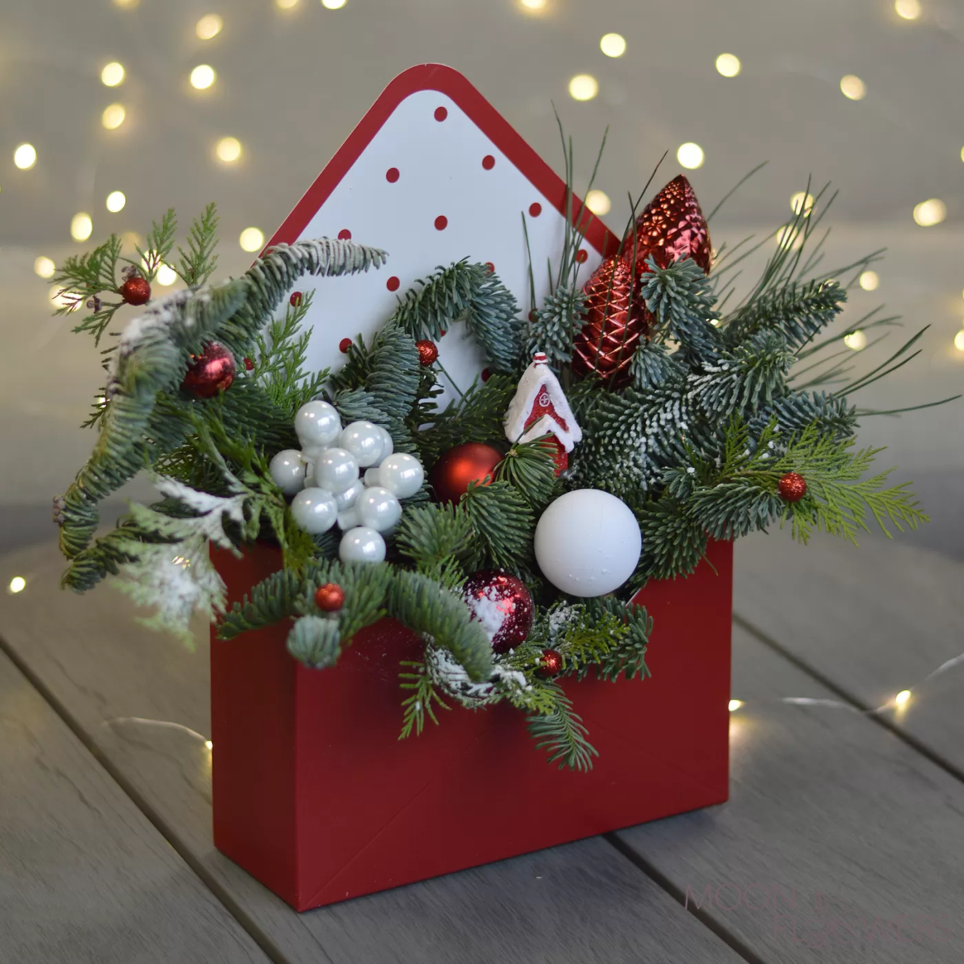 Маленькая новогодняя композиция конверт