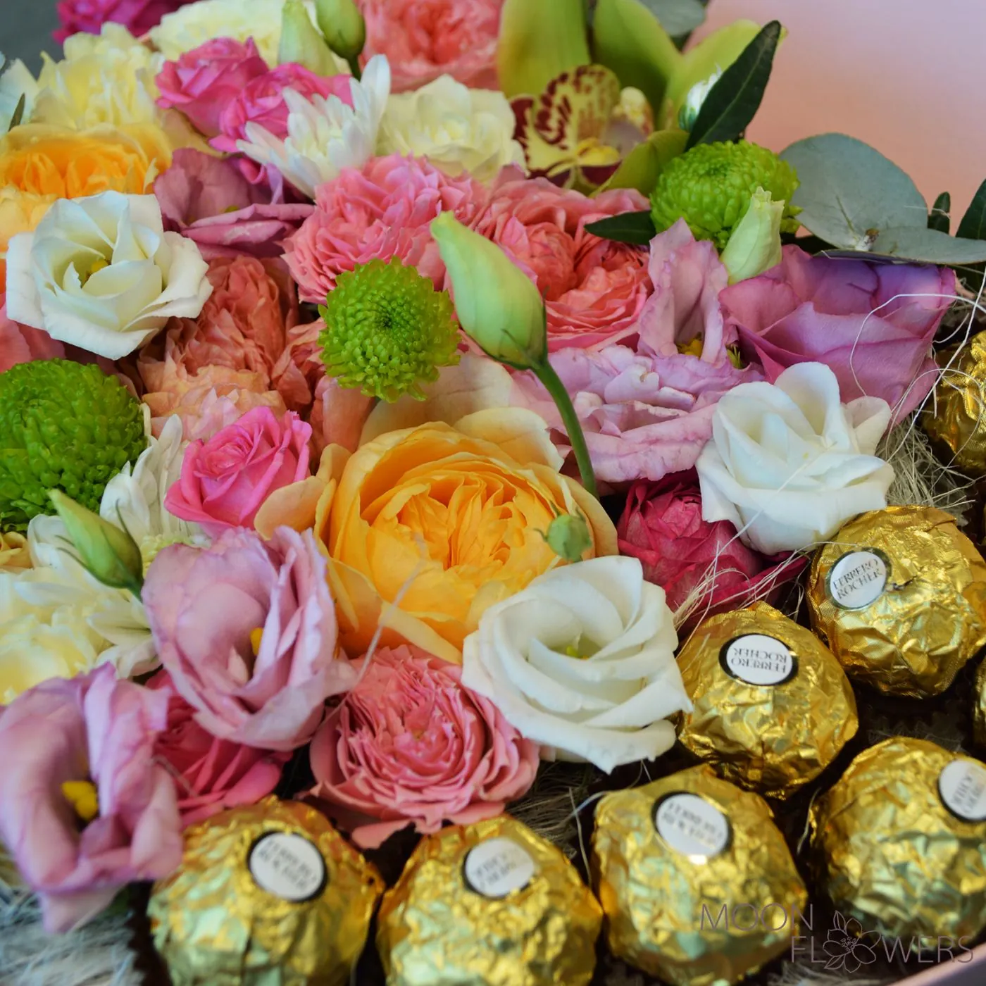 Сердце с цветами и Ferrero (M)