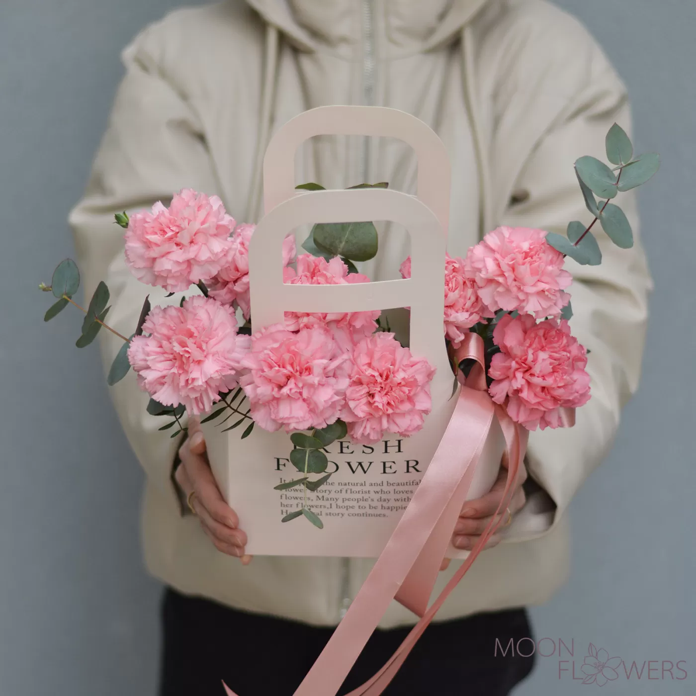 Сумочка Fresh Flower с розовой гвоздикой