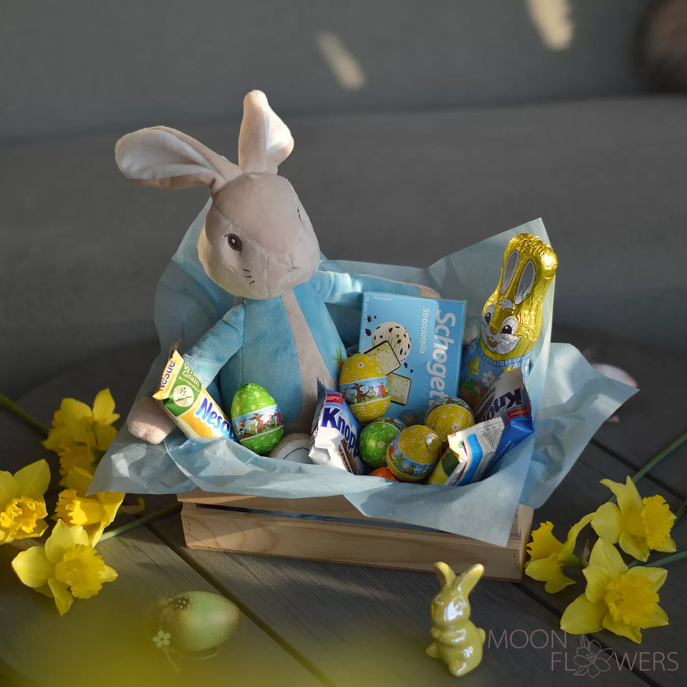 Box with rabbit and sweets