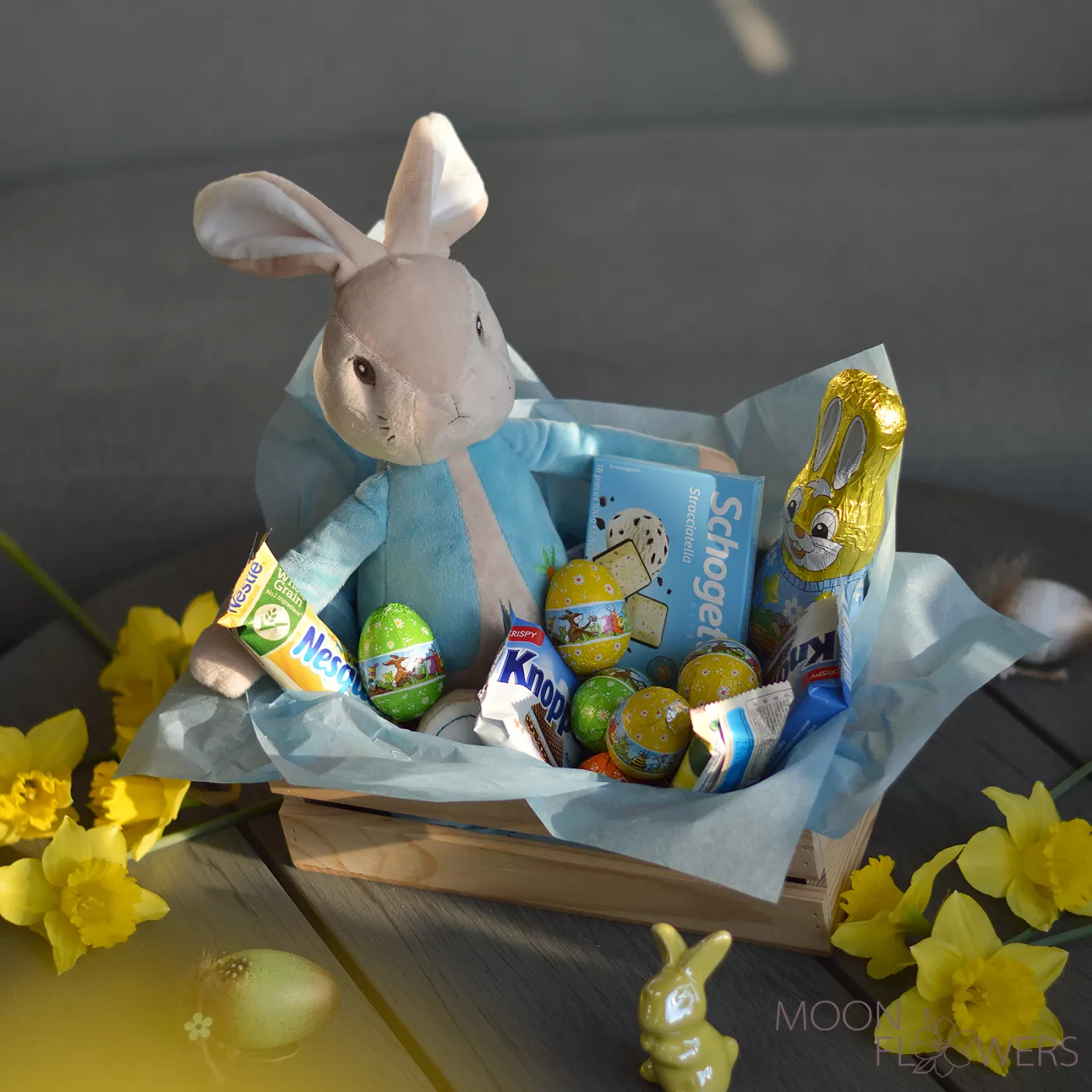 Box with rabbit and sweets